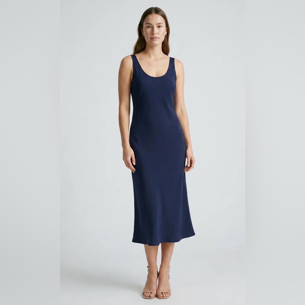 Sleeveless Navy Scoop Neck Maxi Dress - The Latest Scoop Size Small